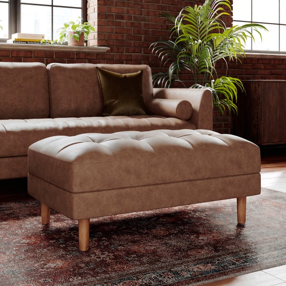 Max Soft Faux Leather Storage Footstool