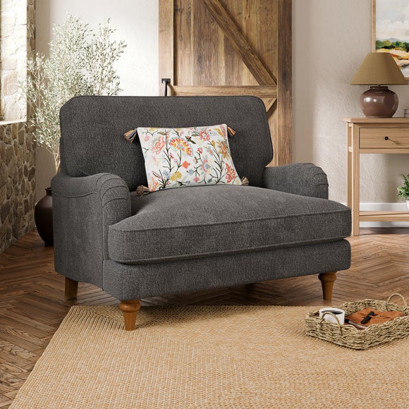 Beatrice II Soft Tonal Chenille Snuggle Chair
