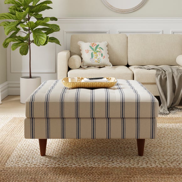 Click to view product details and reviews for Zoe Folkstone Stripe Square Storage Footstool.