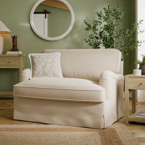 Click to view product details and reviews for Beatrice Ii Faux Linen Fixed Loose Cover Snuggle Chair.