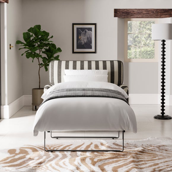Click to view product details and reviews for Beatrice Ii Woven Stripe Single Snuggle Sofa Bed.