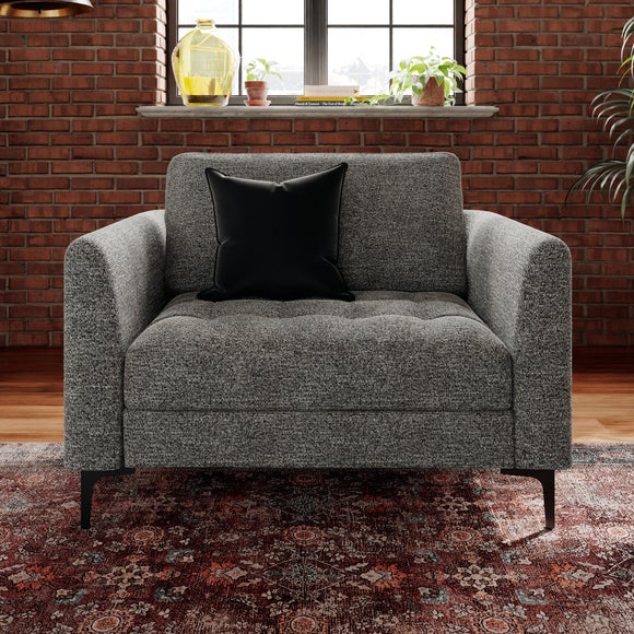 Max Multi Yarn Boucle Snuggle Chair with Metal Legs