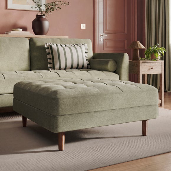 Max Soft Tonal Chenille Square Storage Footstool