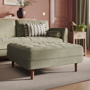 Max Soft Tonal Chenille Square Storage Footstool