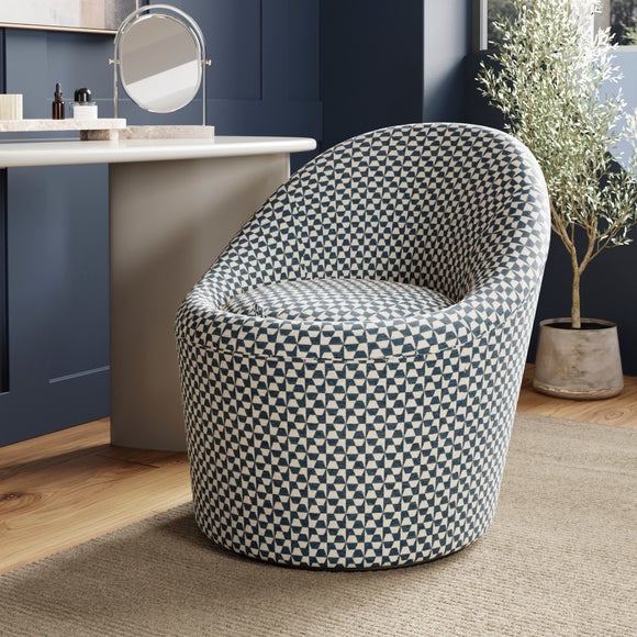 Click to view product details and reviews for Dion Geo Checkerboard Storage Swivel Chair.