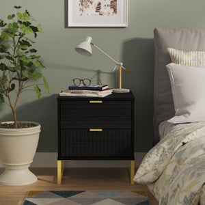 Harborne 2 Drawer Bedside Table