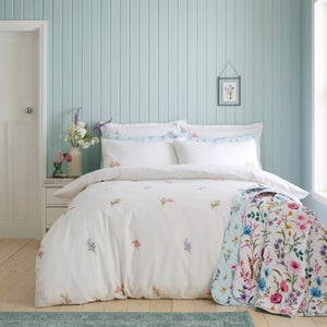 Foxley Embroidery 100 Cotton Duvet Cover & Pillowcase Set