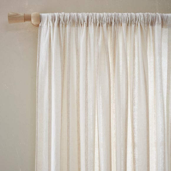 Hoveton Linen Look Unlined Slot Top Curtains
