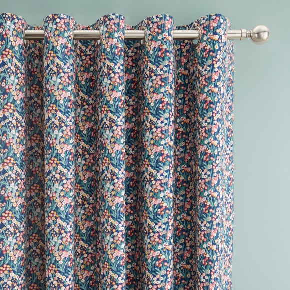 Harriet Meadow Polycotton Blackout Eyelet Curtains