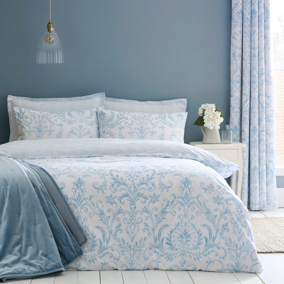 Click to view product details and reviews for Ashleigh Damask 100 Cotton Duvet Cover Pillowcase Set.