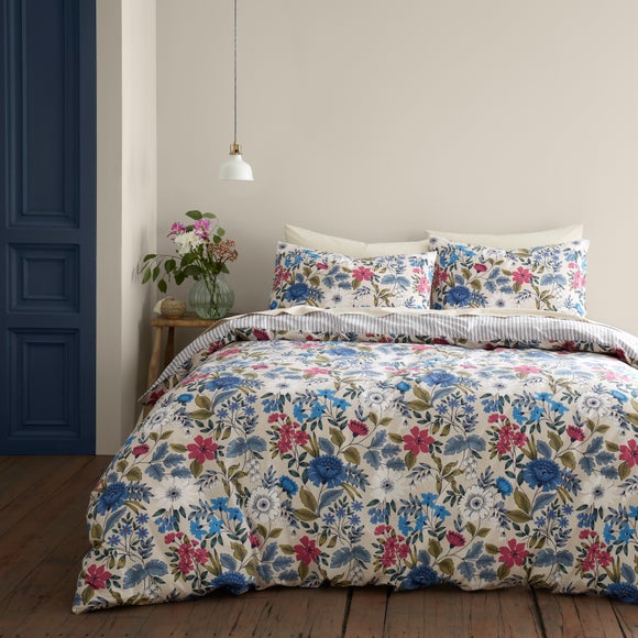 Hayes Floral 100% Cotton Duvet Cover & Pillowcase Set