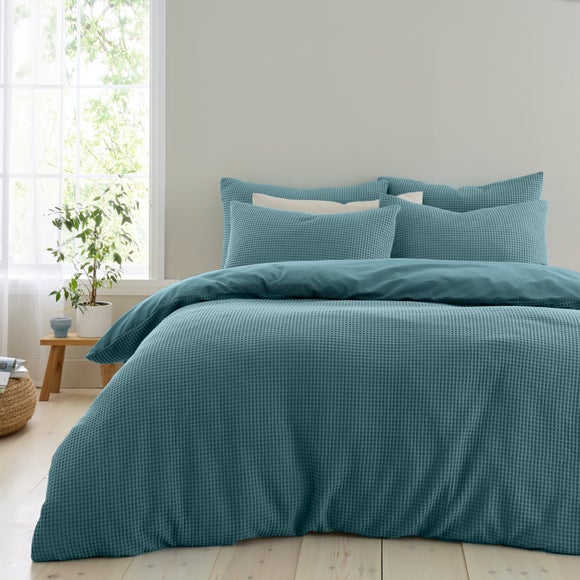 View Ashton Waffle 100 Cotton Duvet Cover & Pillowcase Set View Ashton Waffle 100 Cotton Duvet Cover & Pillowcase Set