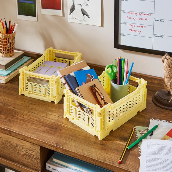 Set of 2 Foldable Crates
