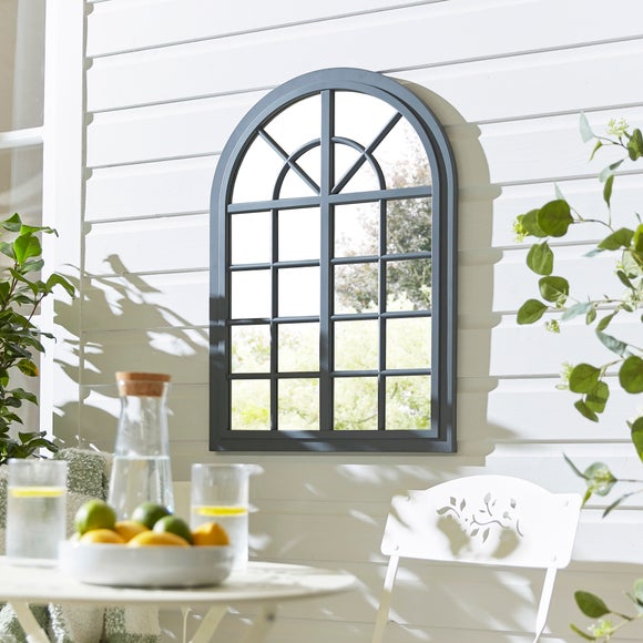 Indoor Outdoor Arched Window Wall Mirror