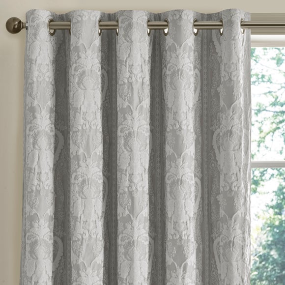 Click to view product details and reviews for Dorma Vivana Damask Polycotton Blackout Eyelet Curtains.