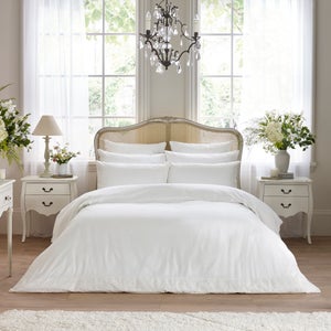 Dorma Elmley Embroidered 100 Cotton Sateen Duvet Cover & Pillowcase Set