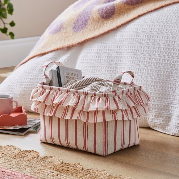 Frill Striped Storage Basket