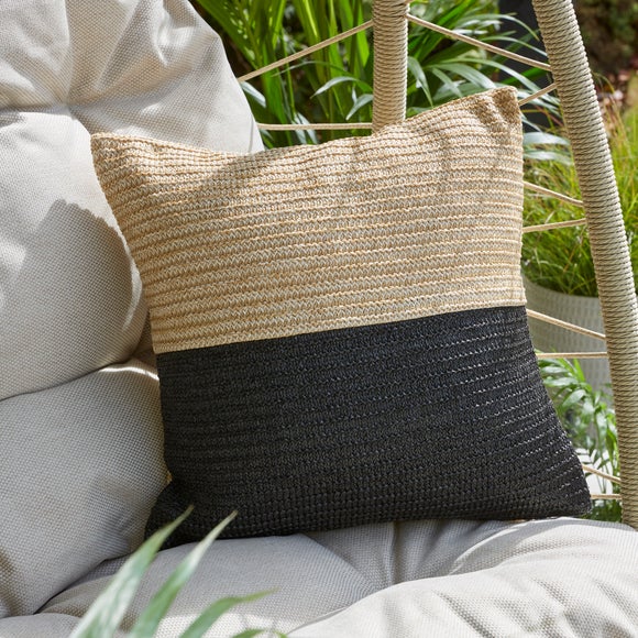 Raffia Block Outdoor Filled Cushion