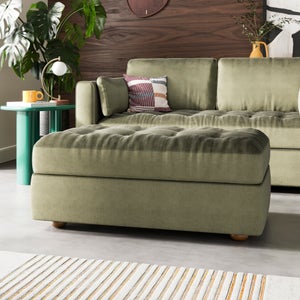 Zoe Ii Velvet Storage Footstool