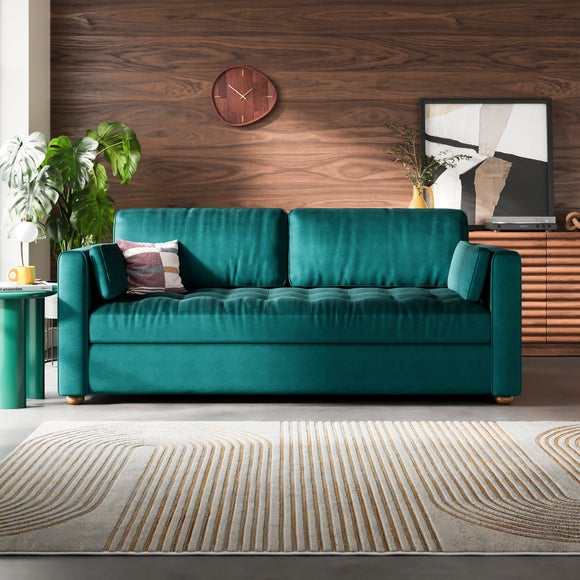Zoe II Velvet 3 Seater Sofa