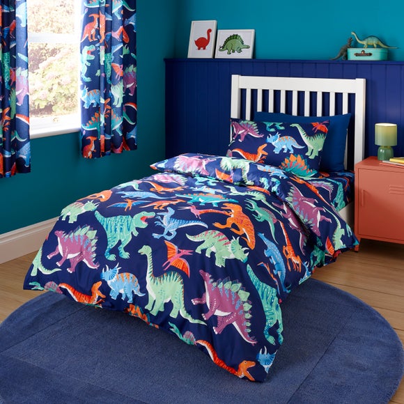 Click to view product details and reviews for Bright Dino Duvet Cover And Pillowcase Set.