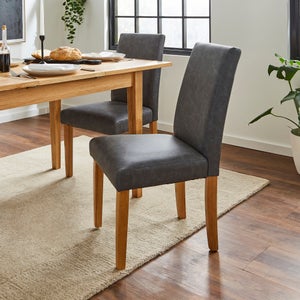Hugo Set Of 2 Dining Chairs- Distressed Faux Leather