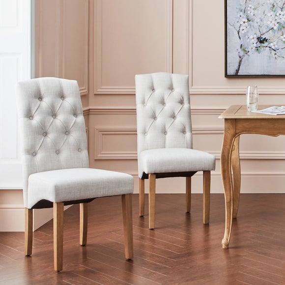 Photo of darcy set of 2 dining chairs- linen