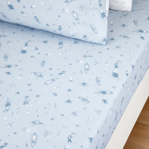 Set of 2 To The Moon Fitted Bed Sheet
