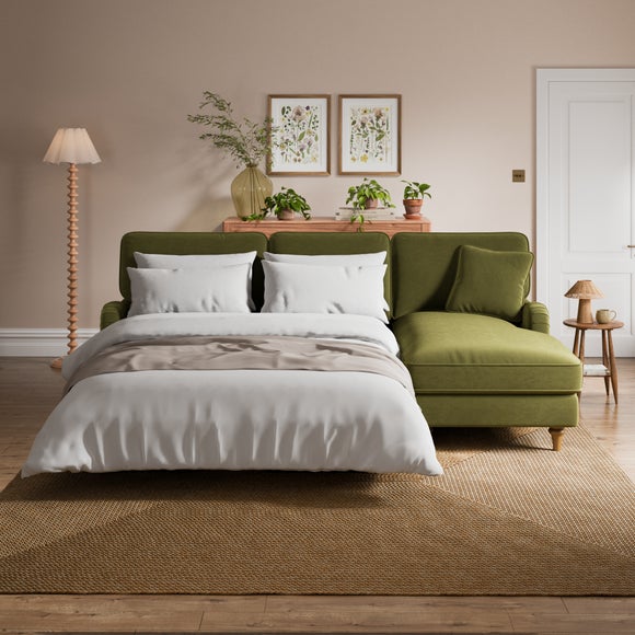 Beatrice II Velvet Corner Storage Sofa Bed