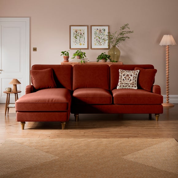 View Beatrice Ii Velvet Corner Chaise Sofa View Beatrice Ii Velvet Corner Chaise Sofa