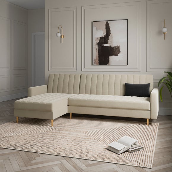 Click to view product details and reviews for Kendall Quilted Velvet Clic Clac Storage Corner Sofa Bed. Click to view product details and reviews for Kendall Quilted Velvet Clic Clac Storage Corner Sofa Bed.