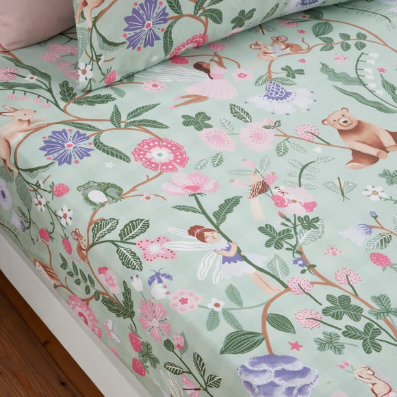 Set of 2 Whimsical Woods Cotton Fitted Bed Sheets