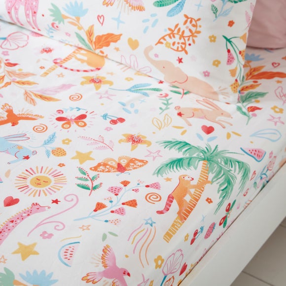 Set of 2 Jungle Fun Fitted Bed Sheets