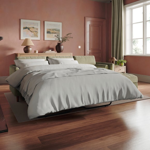 Max Soft Tonal Chenille Corner Storage Sofa Bed