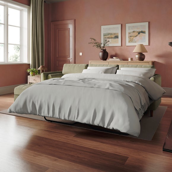 Max Soft Tonal Chenille Corner Storage Sofa Bed