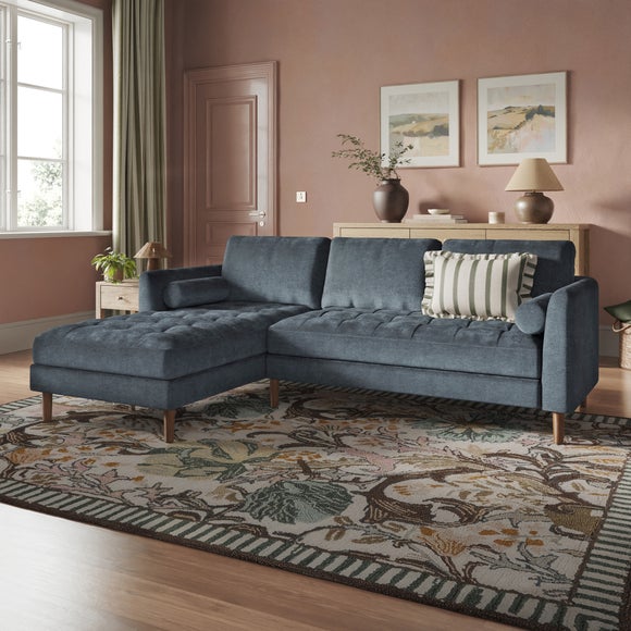 View Max Soft Tonal Chenille Corner Chaise Sofa View Max Soft Tonal Chenille Corner Chaise Sofa