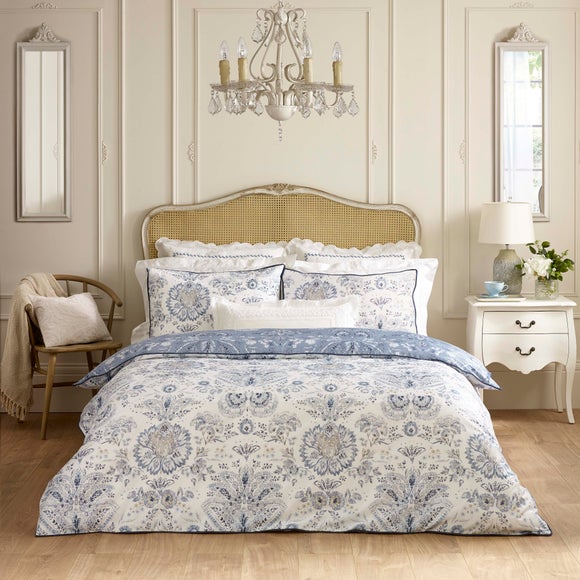 Dorma Archive Romeo 300 Thread Count 100% Cotton Duvet Cover & Pillowcase Set