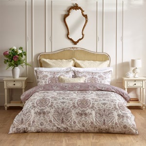 Dorma Archive Romeo 300 Thread Count 100 Cotton Duvet Cover & Pillowcase Set