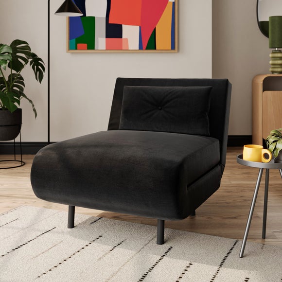 Phoebe Velvet Single Chair Bed