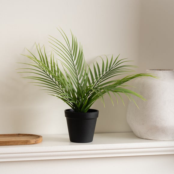 Click to view product details and reviews for Artificial Spiky Palm Plant In Black Plant Pot.