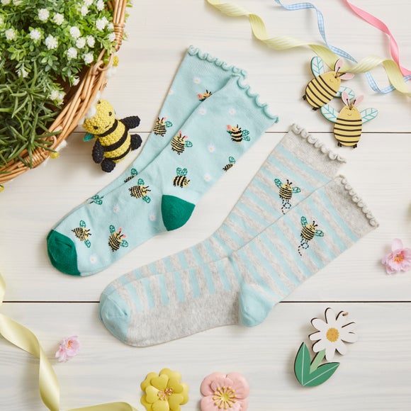 Ladies' Pack of 2 Bee Socks