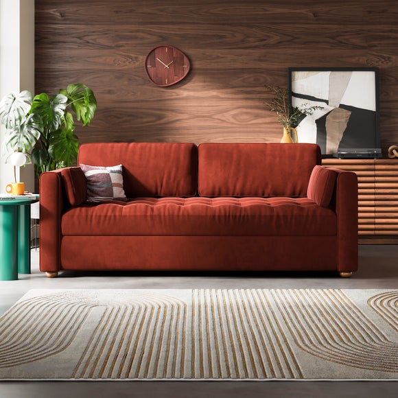 Zoe II Velvet 3 Seater Sofa