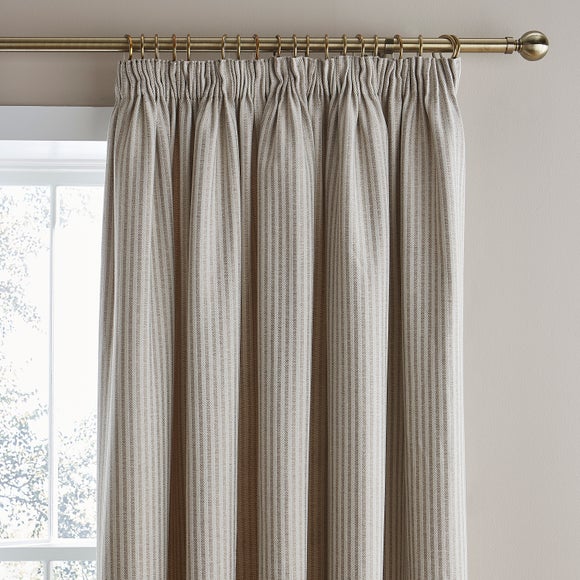 Herringbone Striped Pencil Pleat Curtains