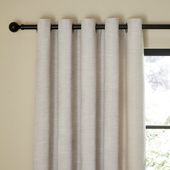 Two Tone Chenille Eyelet Curtains