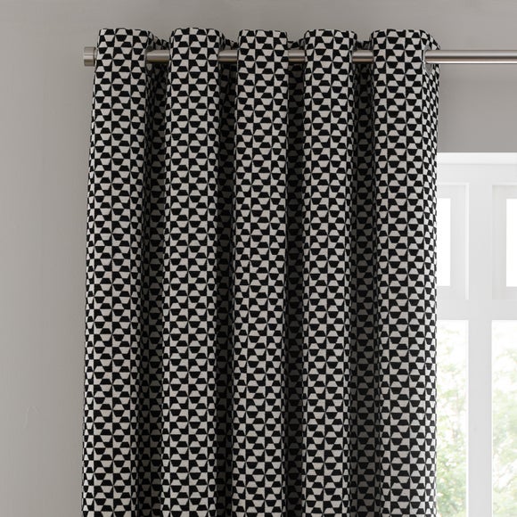 Geo Checkerboard Eyelet Curtains