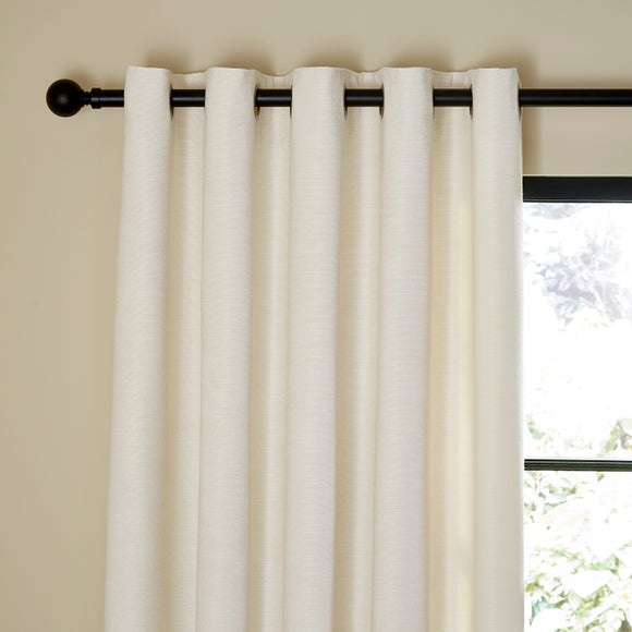 Two Tone Chenille Eyelet Curtains