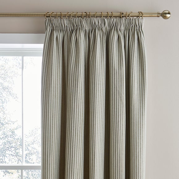 View Churchgate Herringbone Striped Pencil Pleat Curtains View Churchgate Herringbone Striped Pencil Pleat Curtains