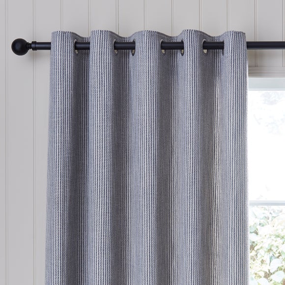 Walker Tonal Stripe Eyelet Curtains