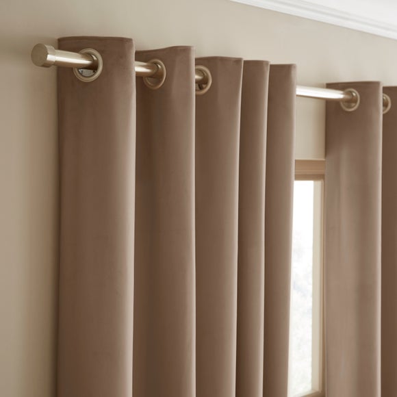 Recycled Velour Eyelet Curtains