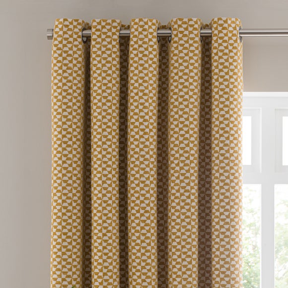 Geo Checkerboard Eyelet Curtains
